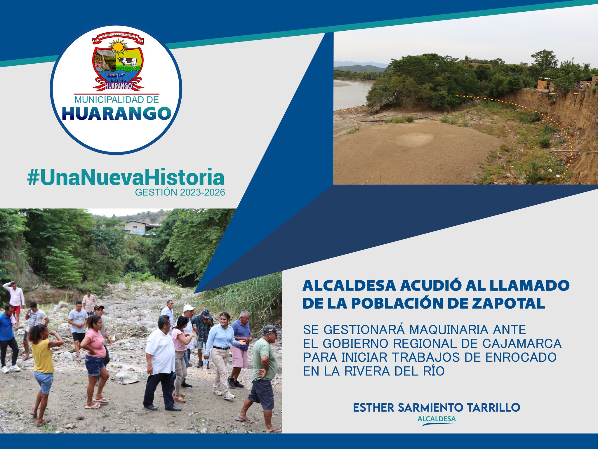 ALCALDESA GESTIONARÁ MAQUINARIA ANTE EL GOBIERNO REGIONAL DE CAJAMARCA